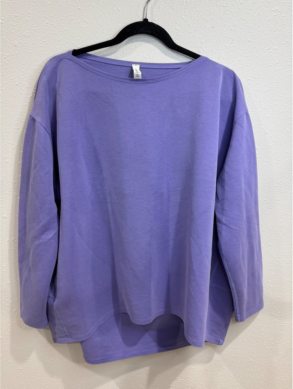 Lululemon Back in Action Long Sleeve Shirt Violet Verbena Purple Size 14